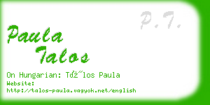 paula talos business card